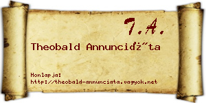 Theobald Annunciáta névjegykártya